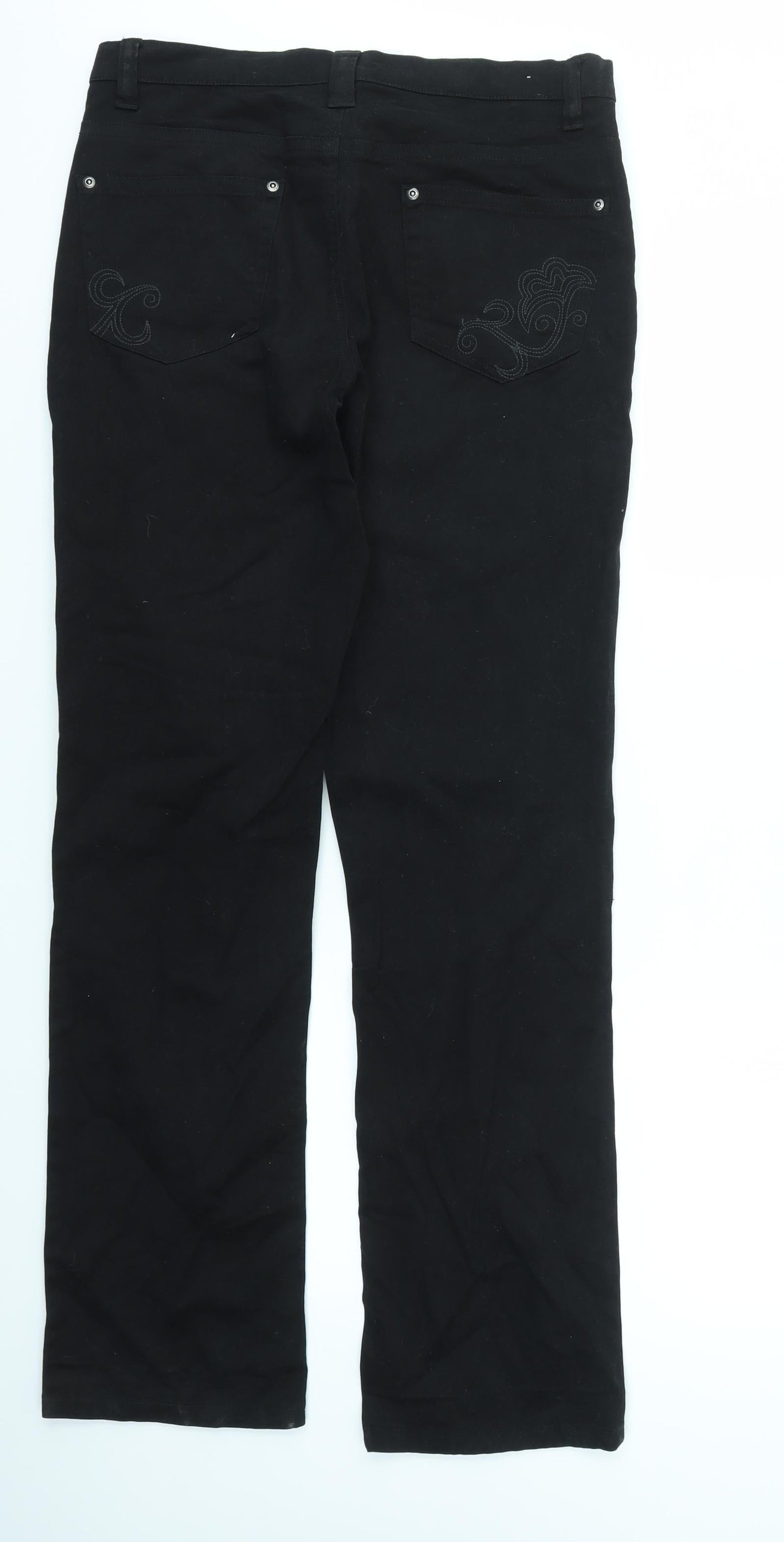 Preworn Womens Black   Trousers  Size 34 in L30 in