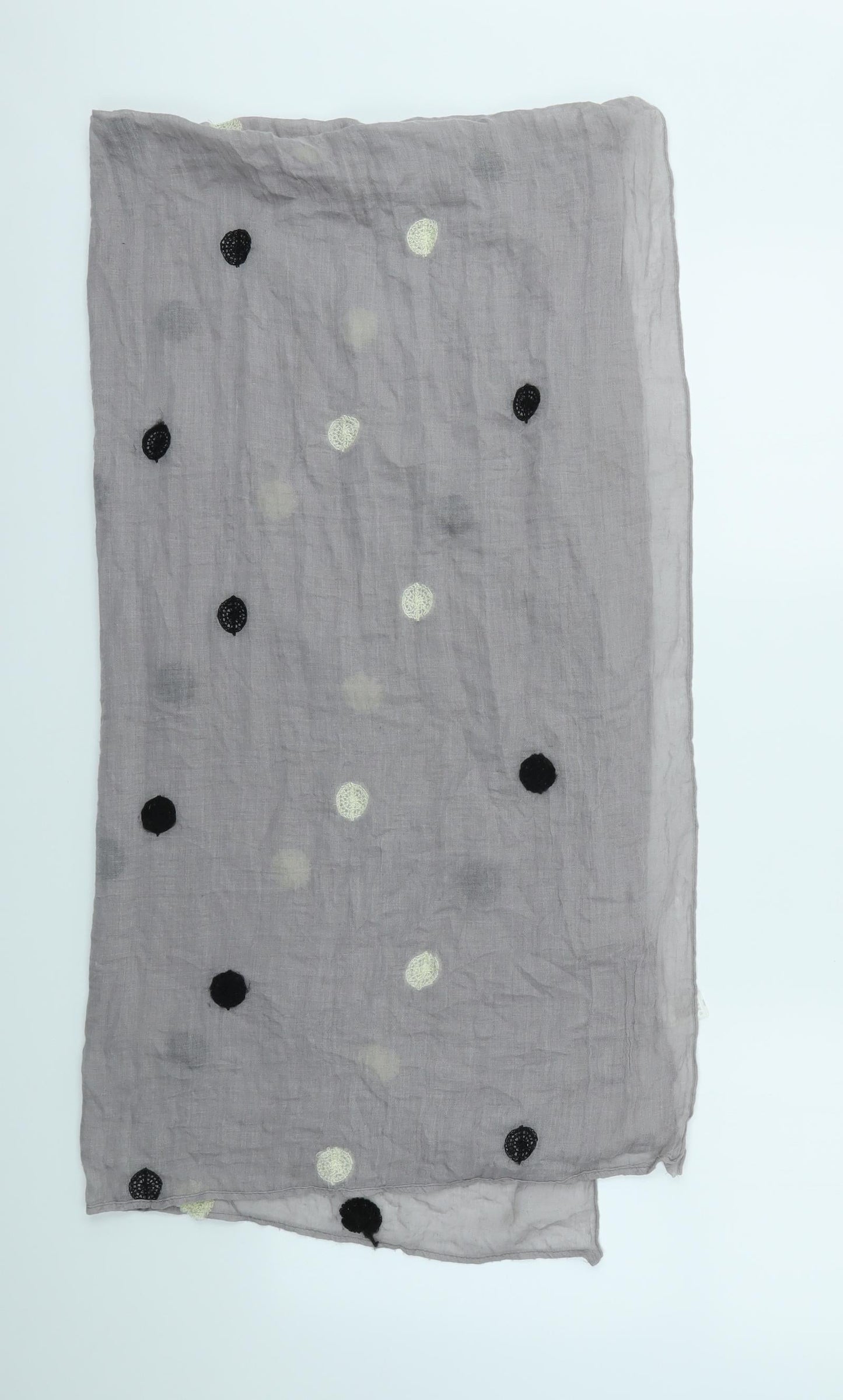 Intrigue Womens Grey Polka Dot   Scarf