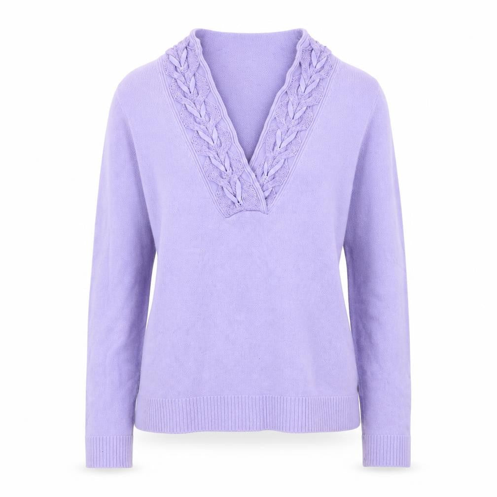 Charter Club Womens Purple   Pullover Jumper Size S