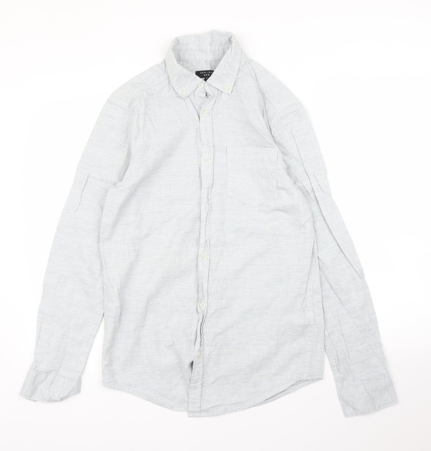 New Look Mens Grey    Button-Up Size S