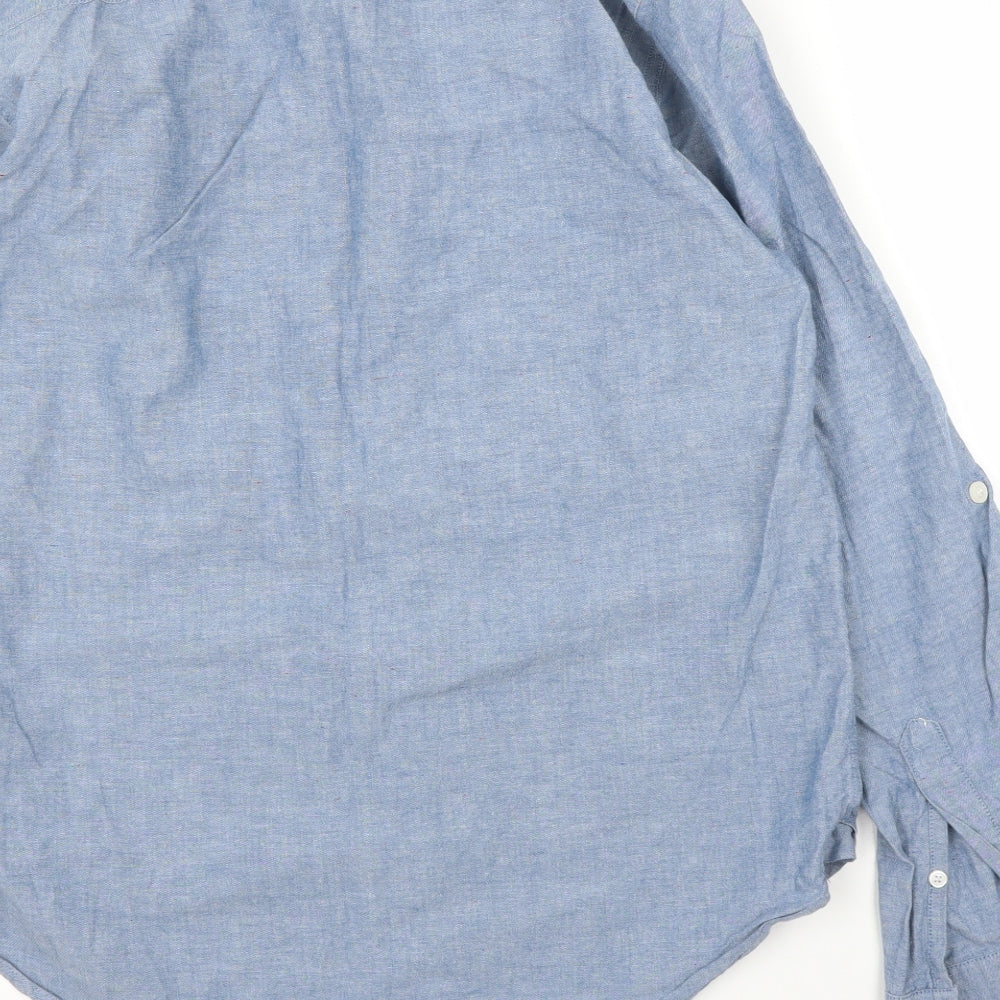 FOREVER 21 Mens Blue    Button-Up Size S