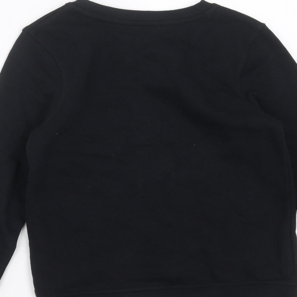 George Boys Black   Pullover Sweatshirt Size 5-6 Years  - bear