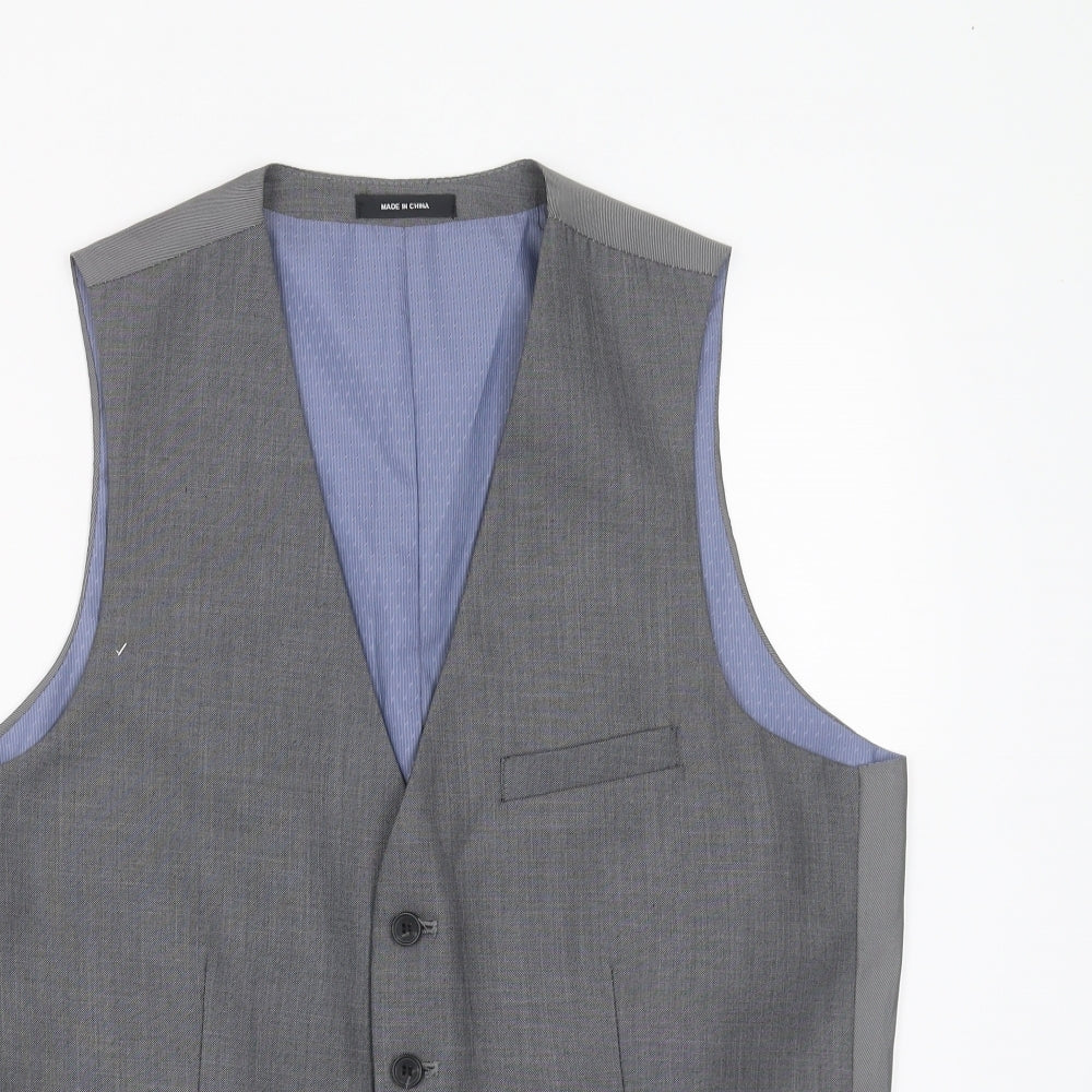 Cedar Wood State Mens Grey   Jacket Suit Waistcoat Size M