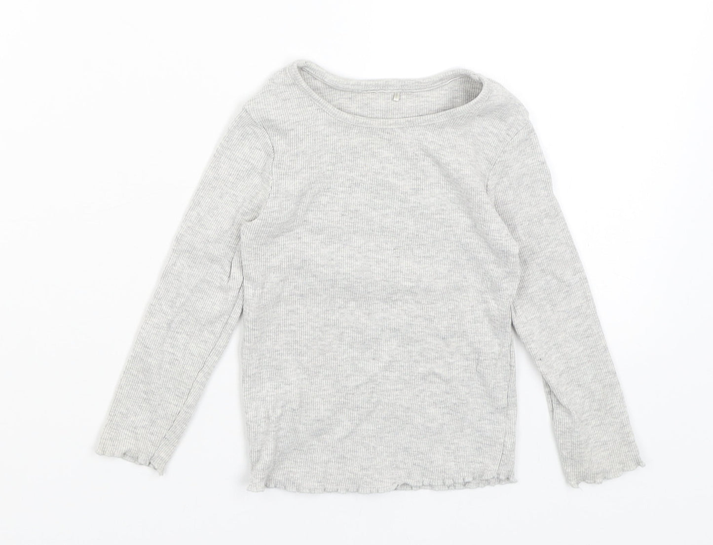 George Girls Grey   Basic T-Shirt Size 2-3 Years