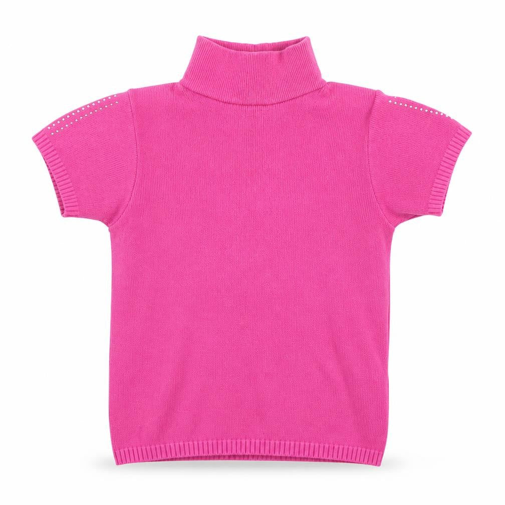 Yaprak Girls Pink   Basic T-Shirt Size 7-8 Years