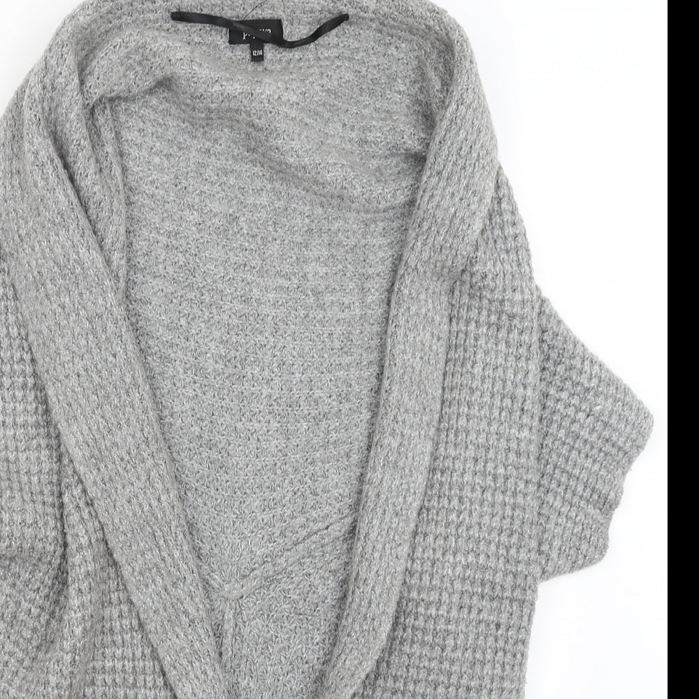 Papaya Womens Grey   Cardigan Jumper Size 12