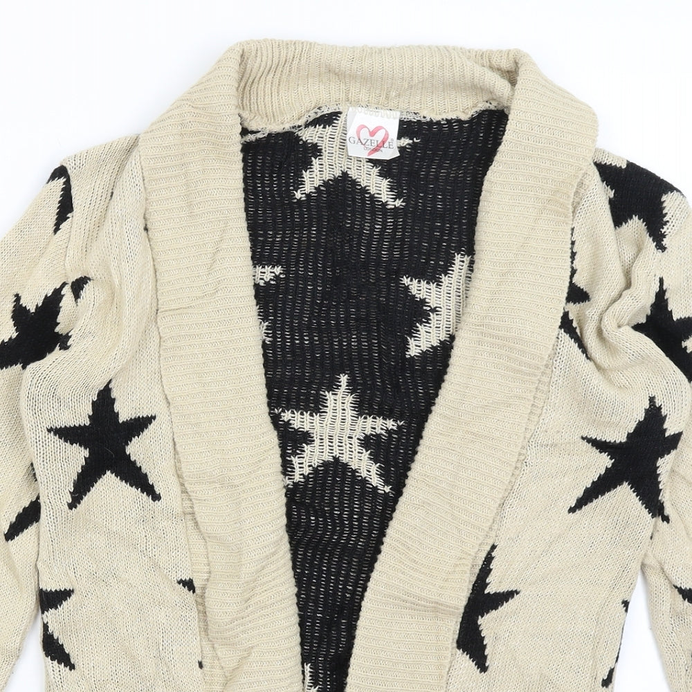 Gazelle Womens Brown   Cardigan Jumper Size S  - Stars