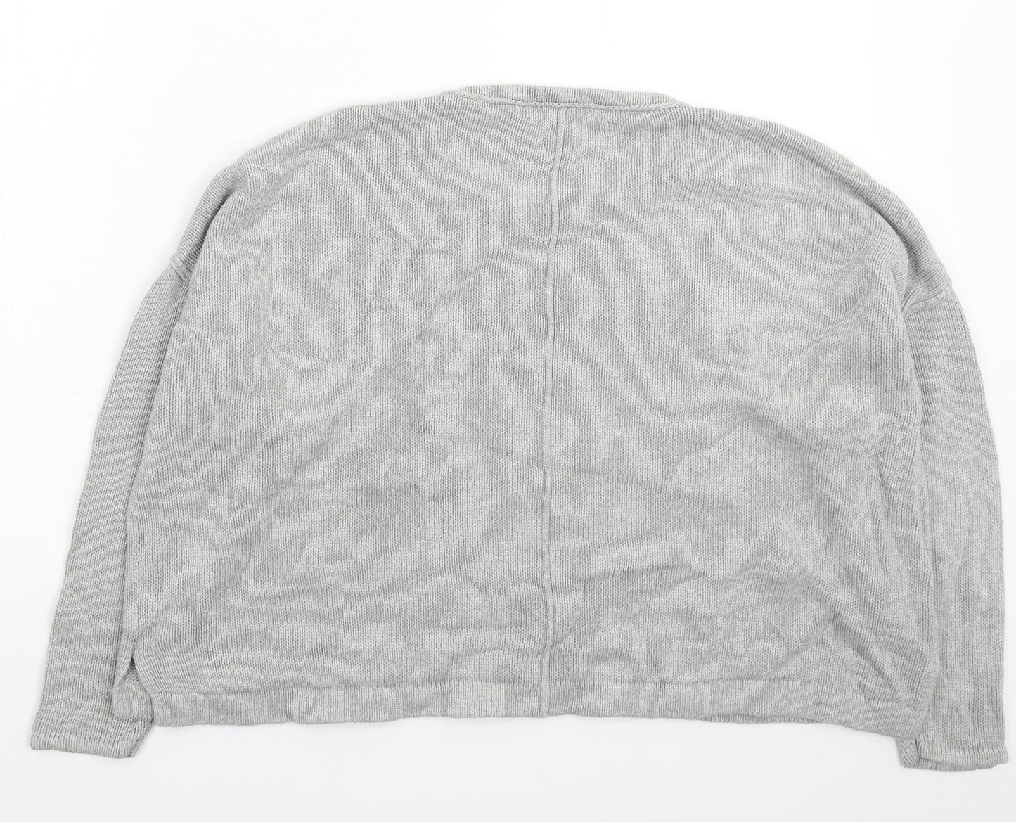 Illustrated People Womens Grey  Knit Pullover Jumper Size M  - Oversized
