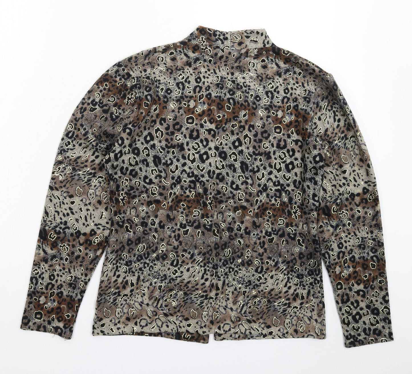 Alexara Womens Multicoloured Animal Print  Cardigan Jumper Size S