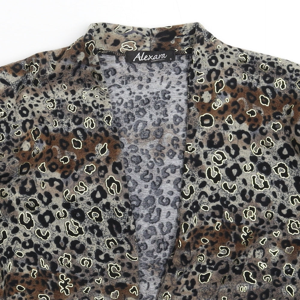 Alexara Womens Multicoloured Animal Print  Cardigan Jumper Size S