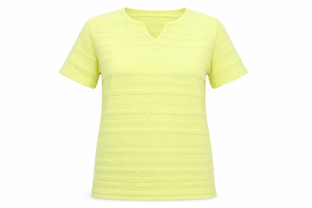 Bonmarché Womens Yellow Basic T-Shirt Size S