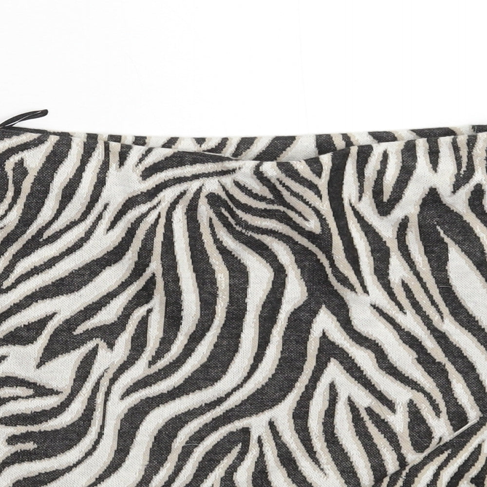 Miss Selfridge Womens Multicoloured Animal Print  Mini Skirt Size 8