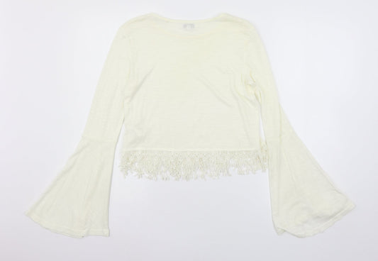 Glamourous Womens White  Jersey Basic T-Shirt Size 10