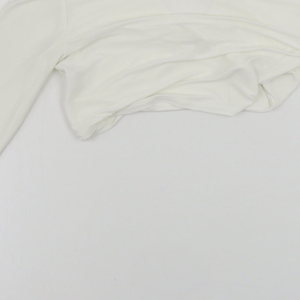 Club London Womens White   Basic T-Shirt Size 10
