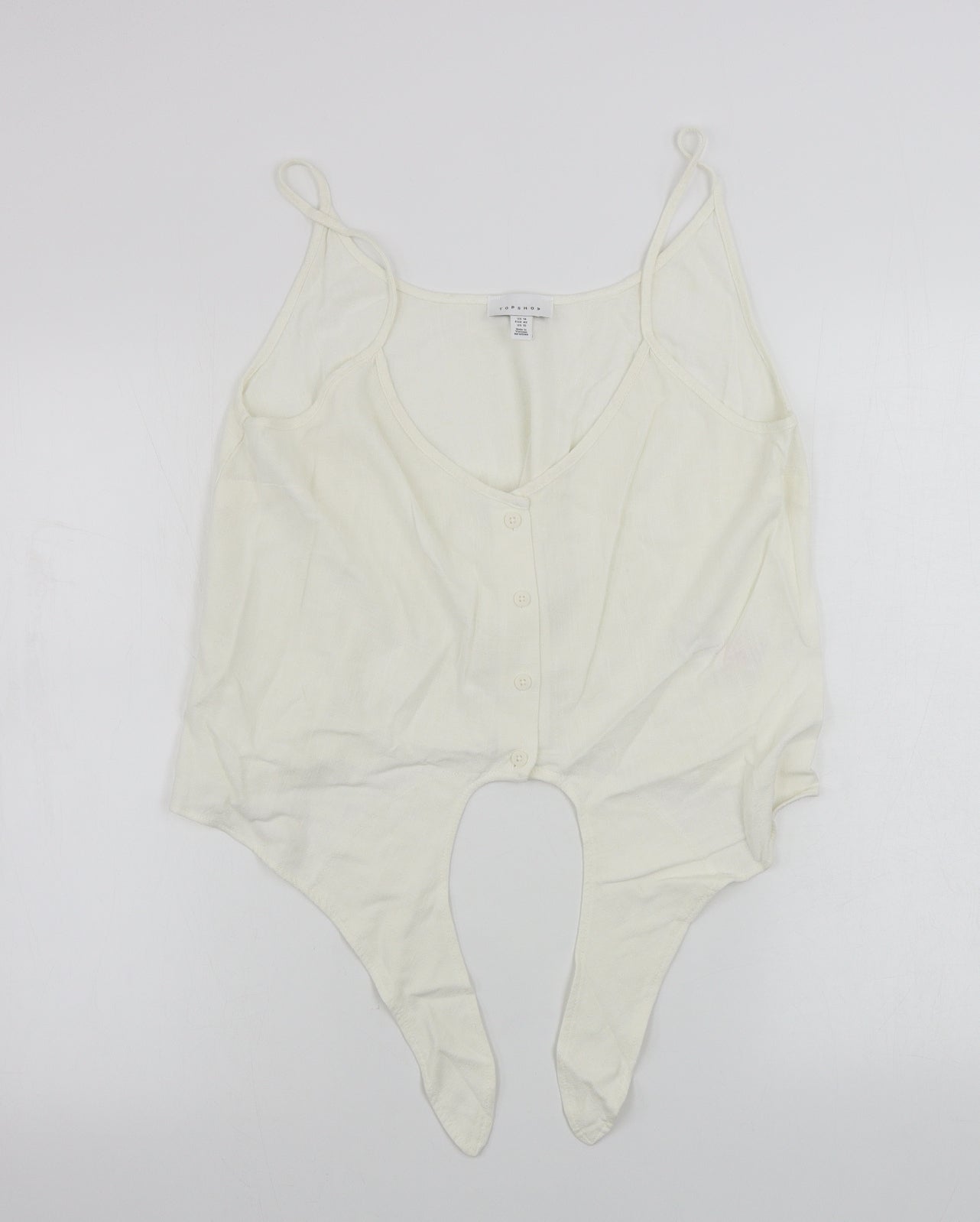 Topshop  Womens Ivory   Basic Tank Size 14