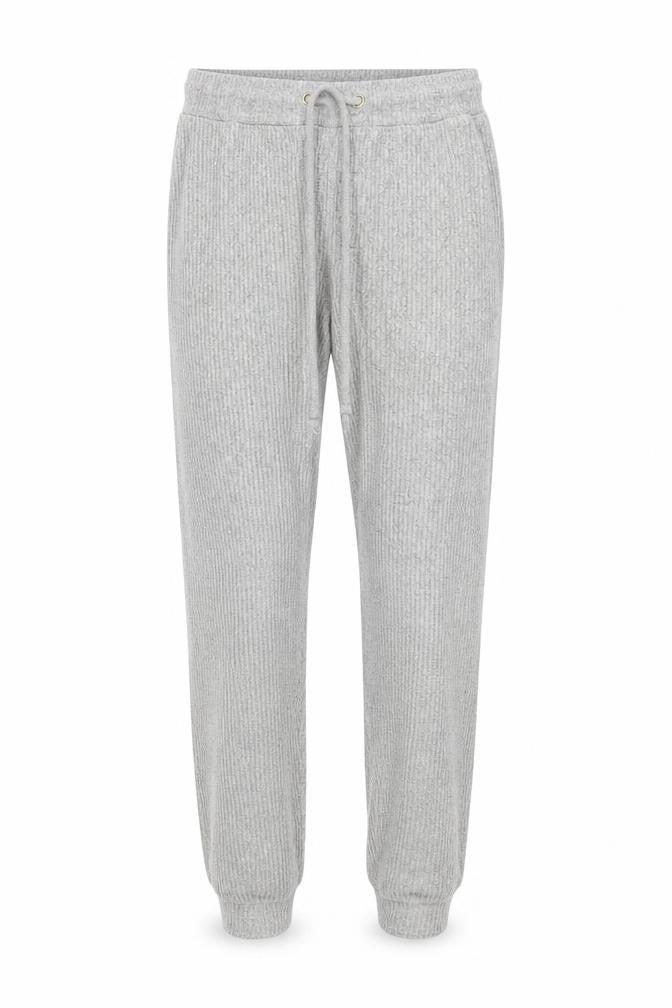 Front view of ASOS women’s grey sweatpants, size UK 8, 26-inch leg