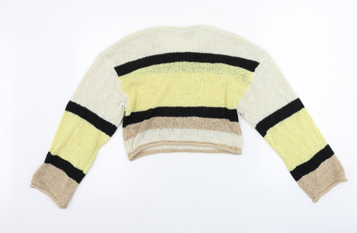 H&M  Womens Beige Striped  Pullover Jumper Size S