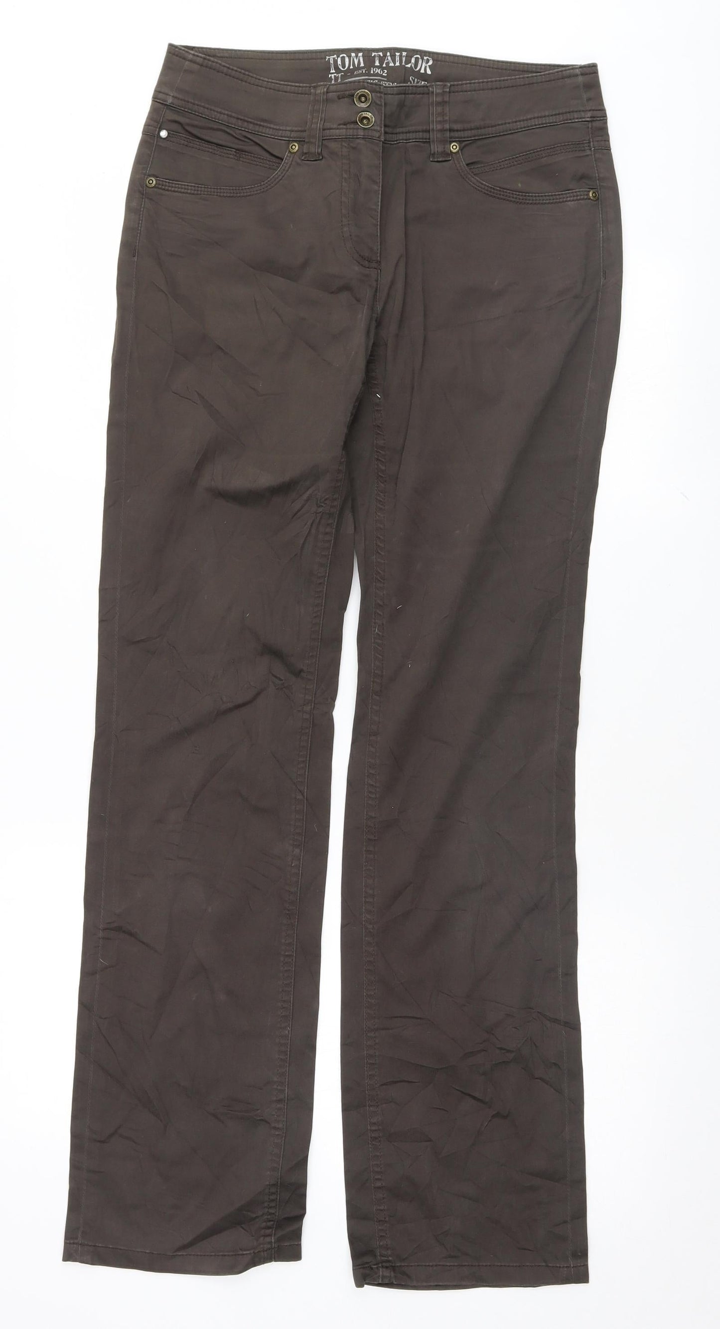 TOM TAILOR Womens Brown   Trousers  Size 36 L32 in