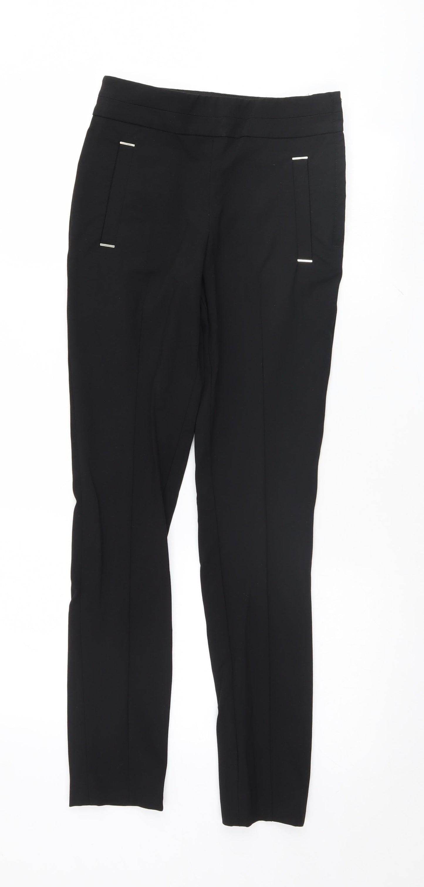 H&M Womens Black   Trousers  Size 4 L28 in