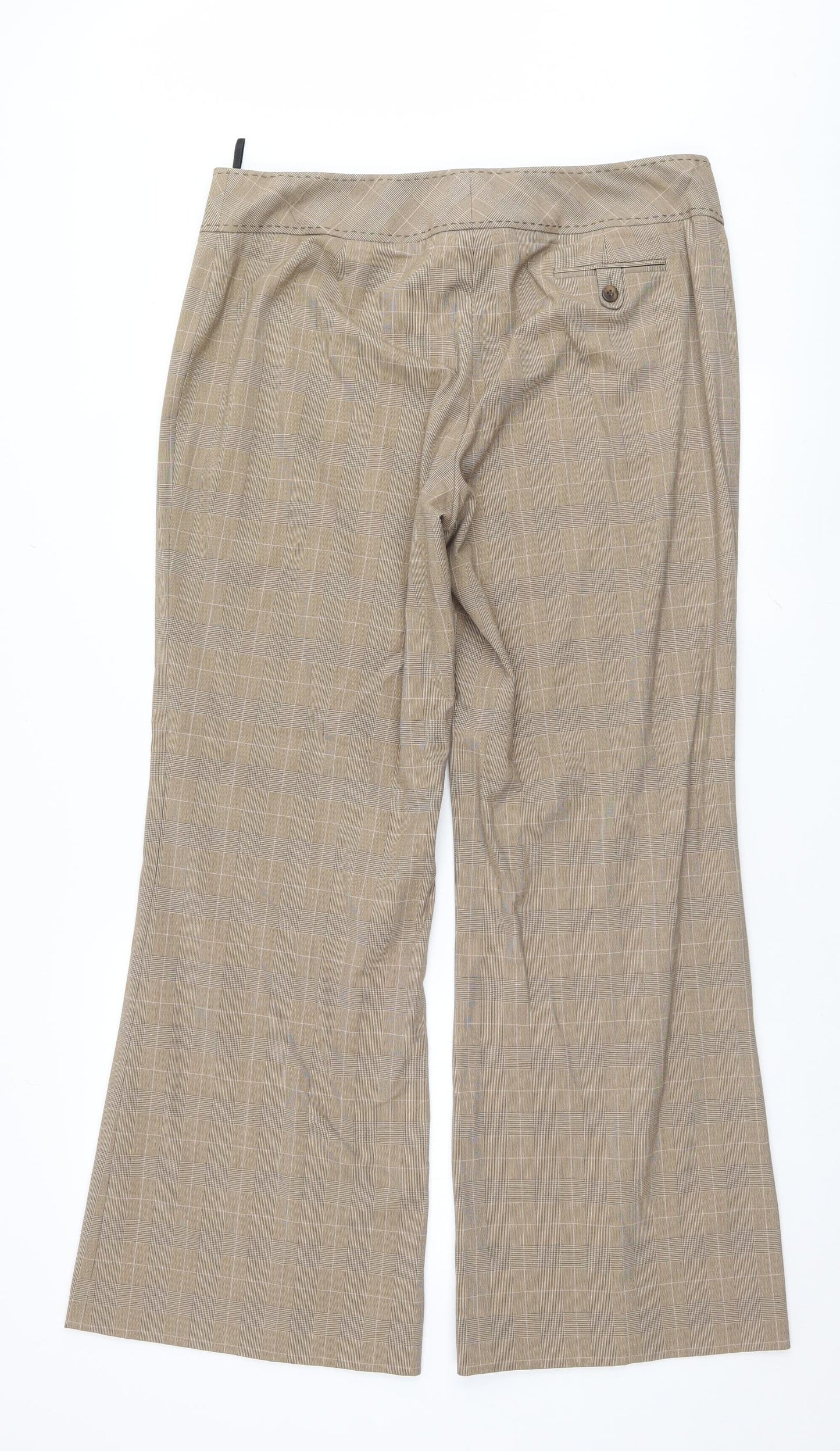 Dunnes Stores Womens Brown   Trousers  Size 16 L31 in