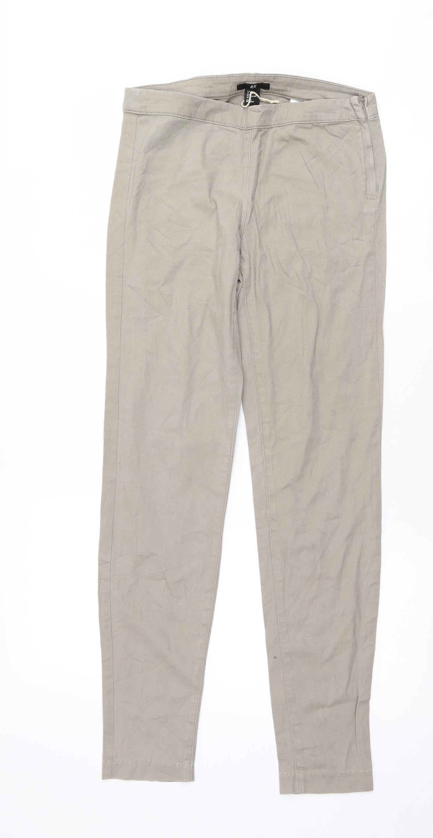 H&M Womens Beige   Trousers  Size 8 L30 in