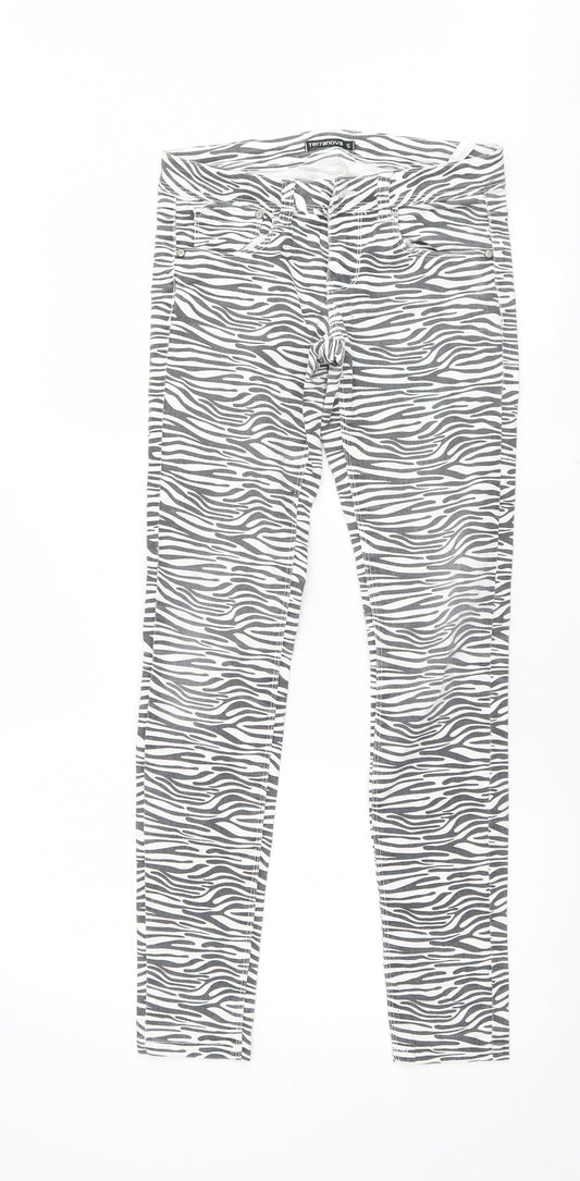 Terranova Womens Multicoloured Animal Print  Skinny Jeans Size S L30 in