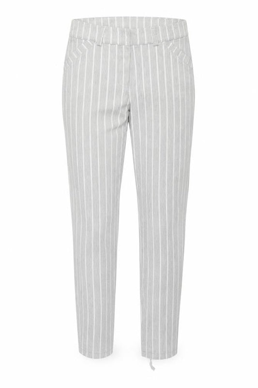 Preworn Womens Grey Striped  Trousers  Size S L27 in