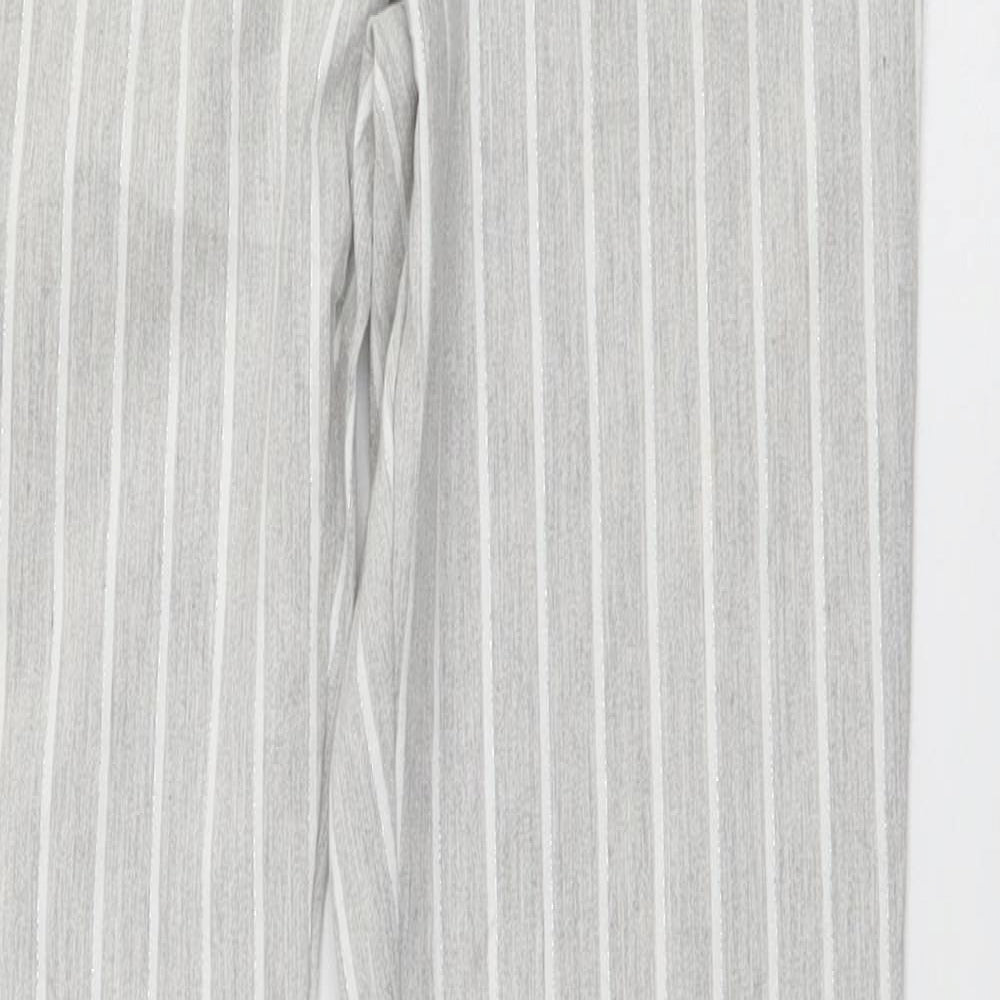 Preworn Womens Grey Striped  Trousers  Size S L27 in