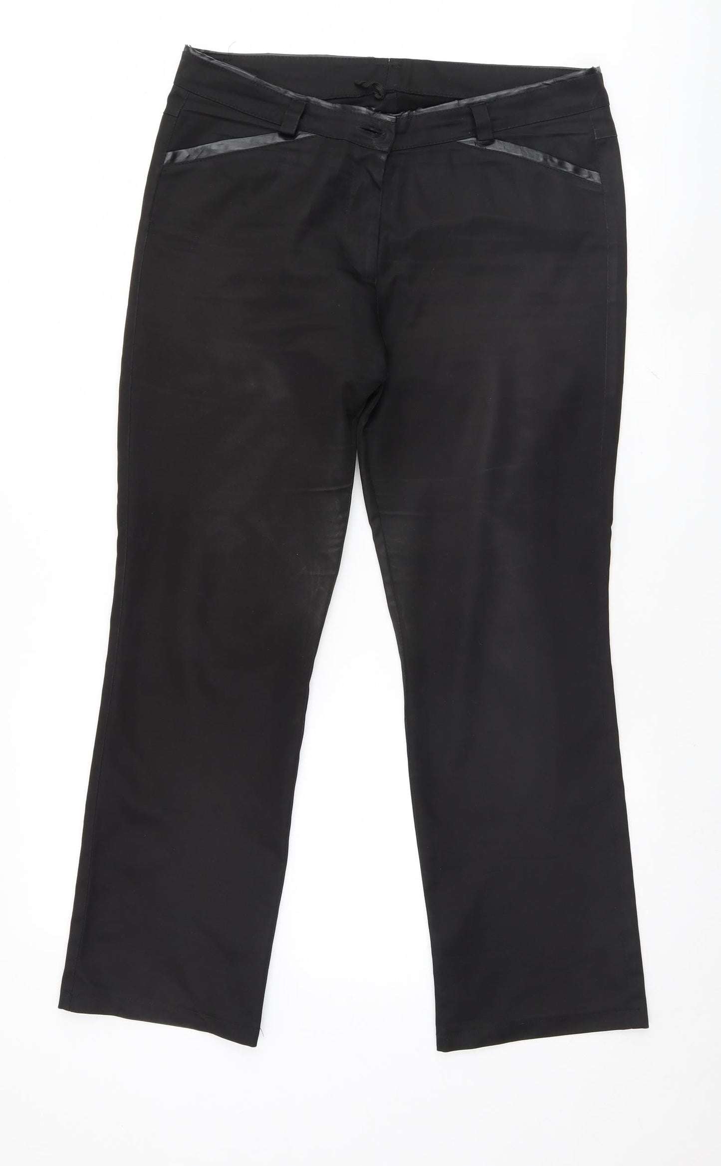 Preworn Womens Black   Trousers  Size 35 L27 in