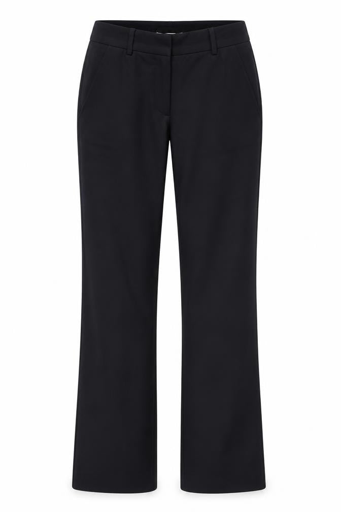 Front view of Mexx women’s black trousers, size UK 10, 33-inch leg