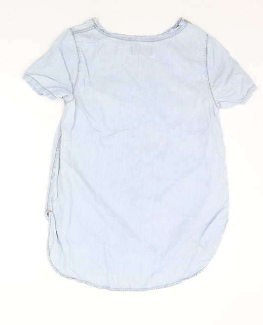 New Look Womens Blue   Basic Blouse Size 10