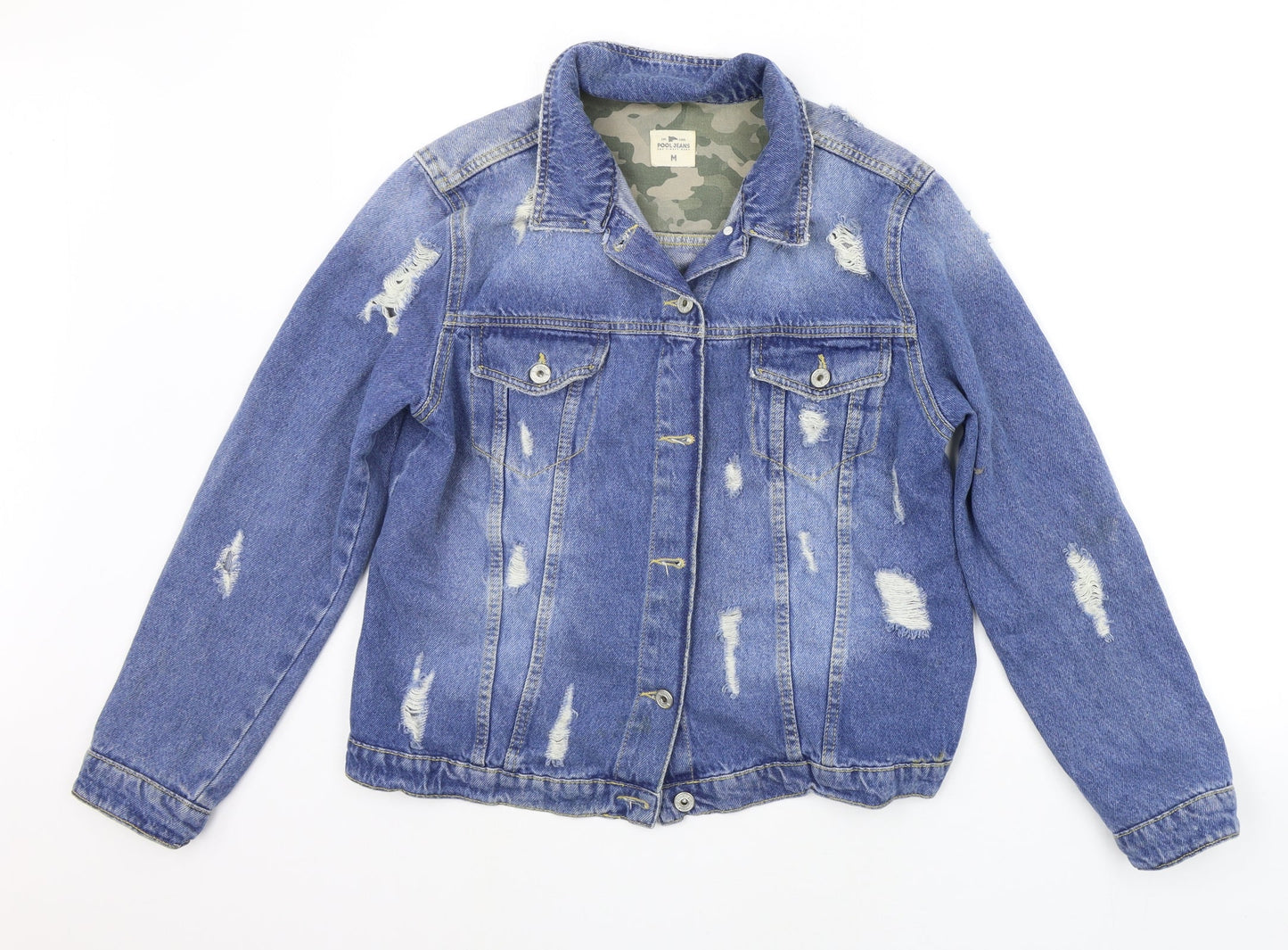 GUARARAPES Womens Blue   Jacket Coat Size M  - Distressed