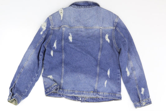 GUARARAPES Womens Blue   Jacket Coat Size M  - Distressed