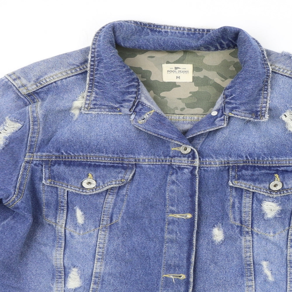 GUARARAPES Womens Blue   Jacket Coat Size M  - Distressed