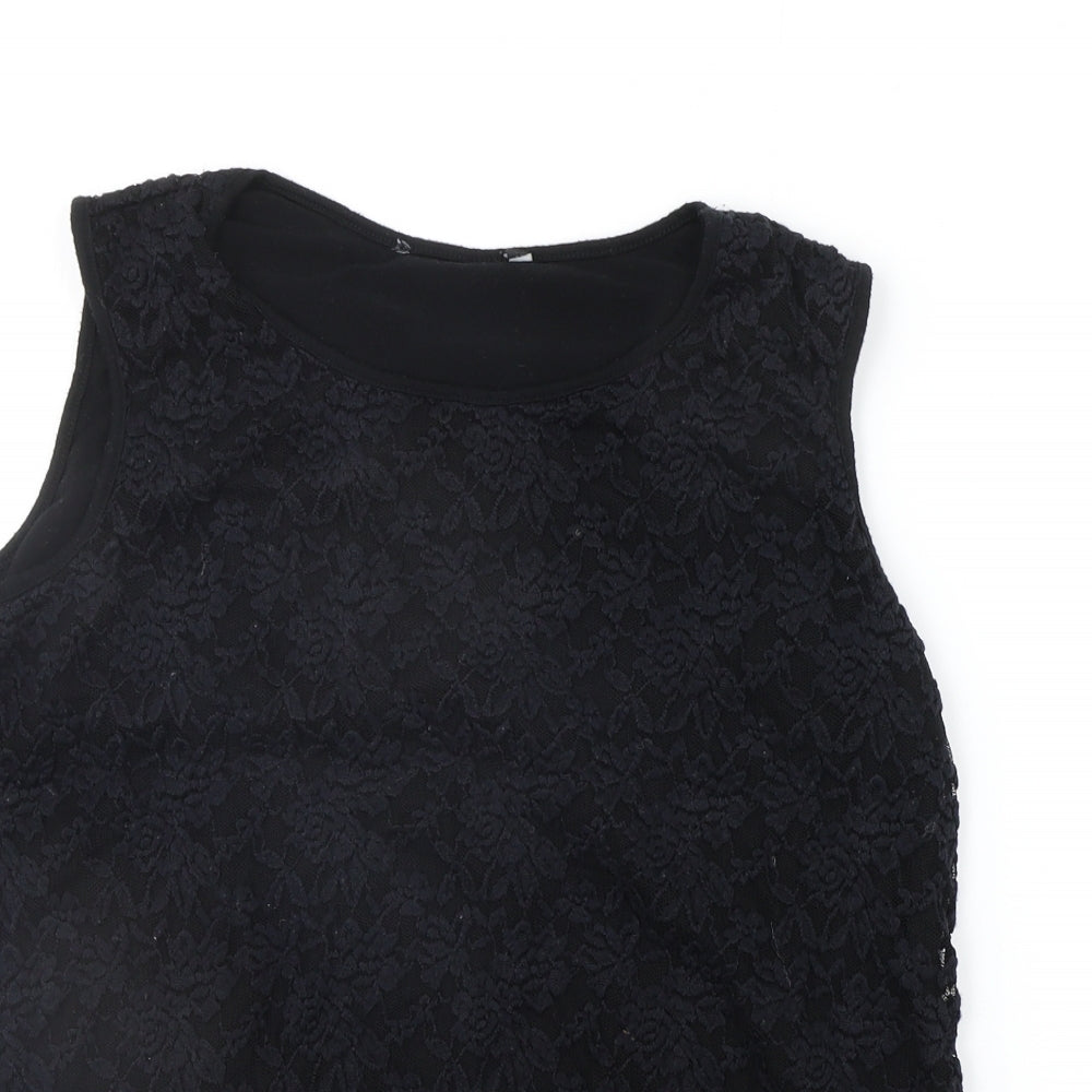 Preworn Womens Black   Basic Tank Size 18