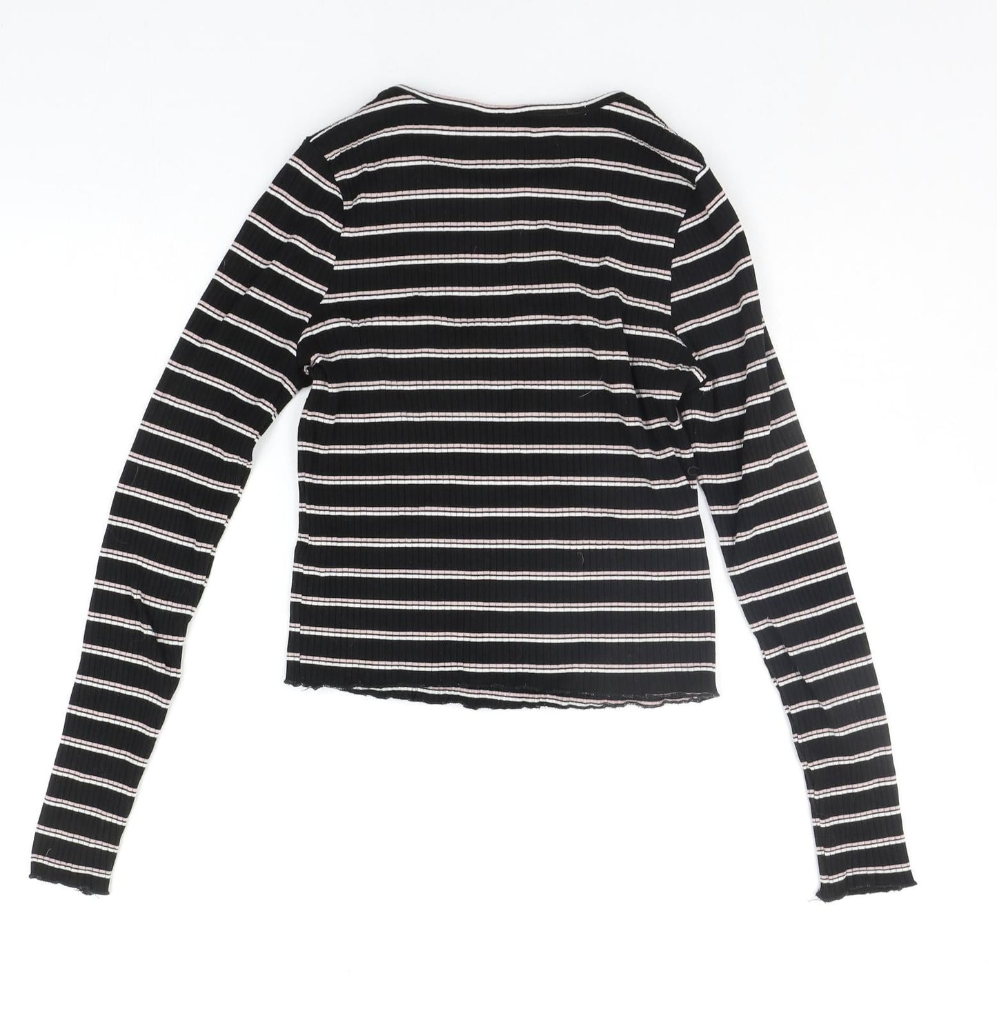 ASOS Womens Black Striped  Pullover Jumper Size 12