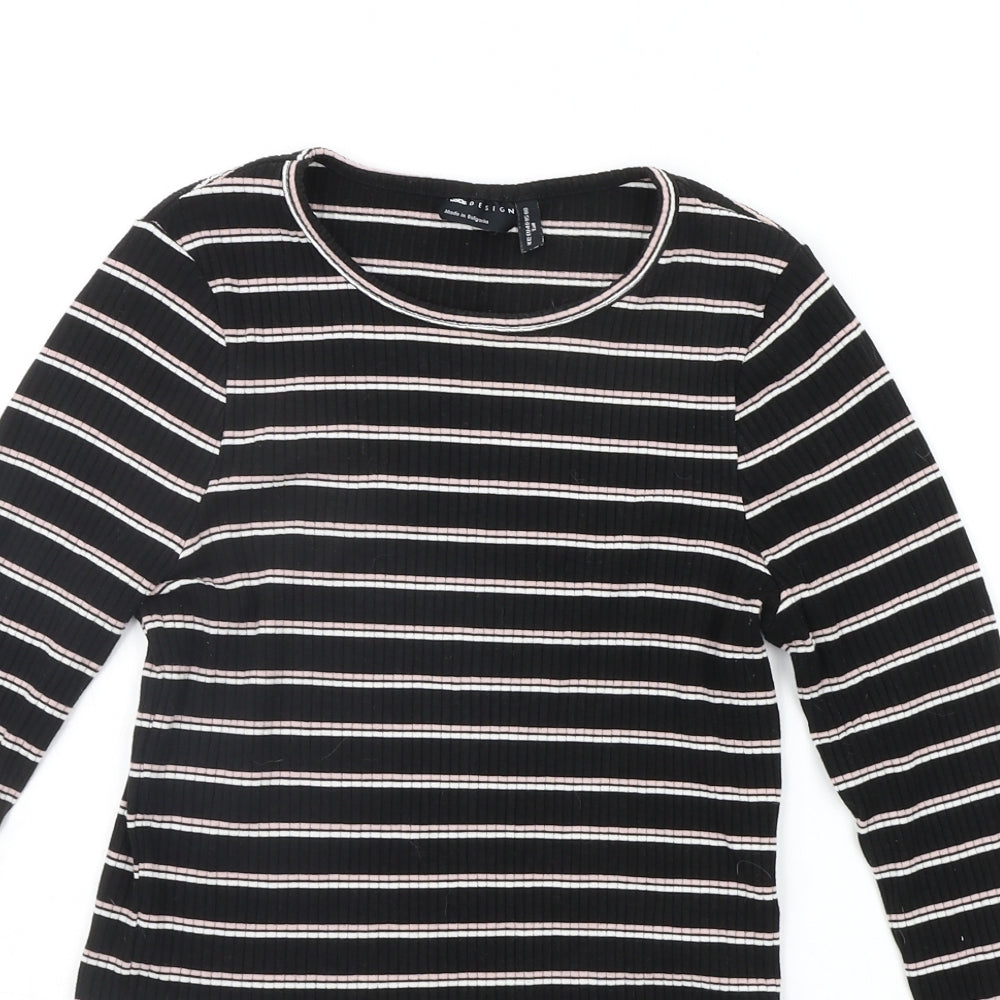 ASOS Womens Black Striped  Pullover Jumper Size 12