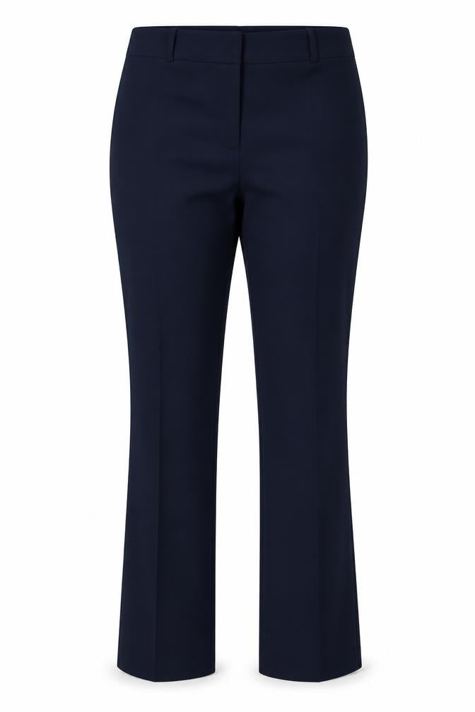 Front view of Papaya women’s blue trousers, size UK 14, 30-inch leg