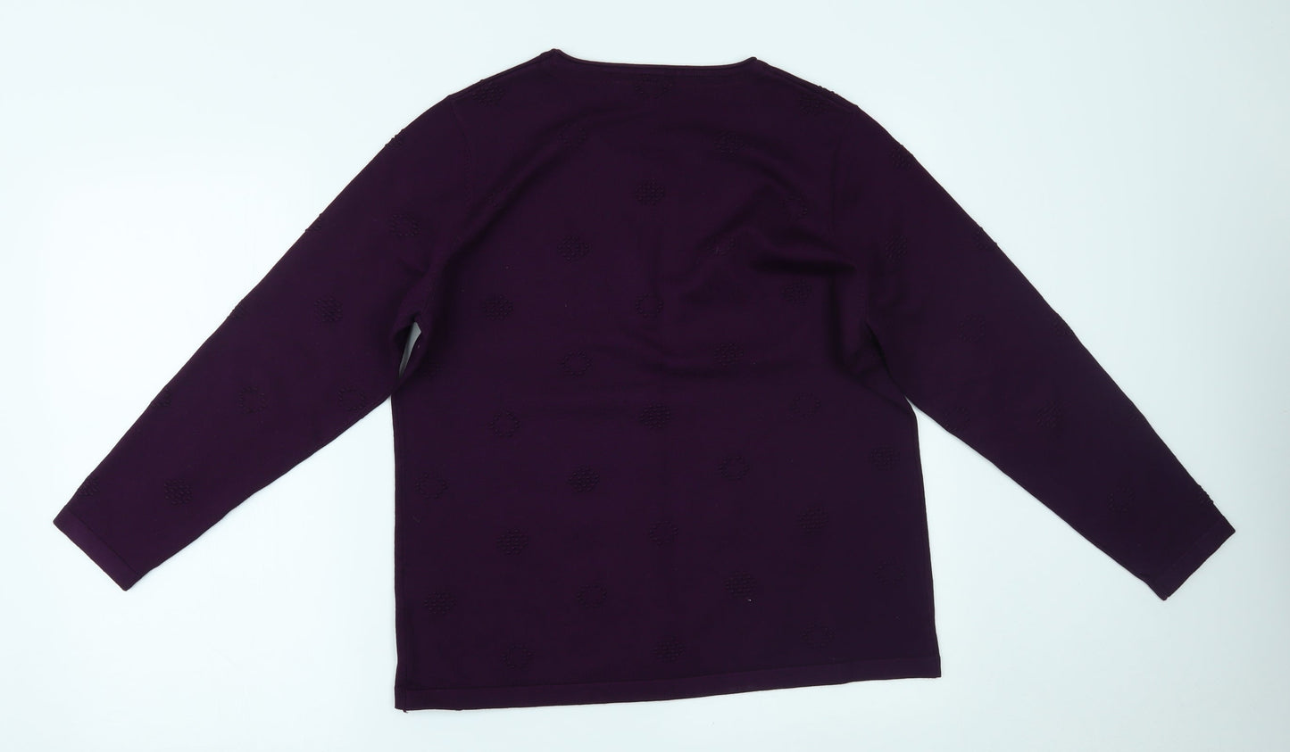 MICHA Womens Purple   Basic Blouse Size XL