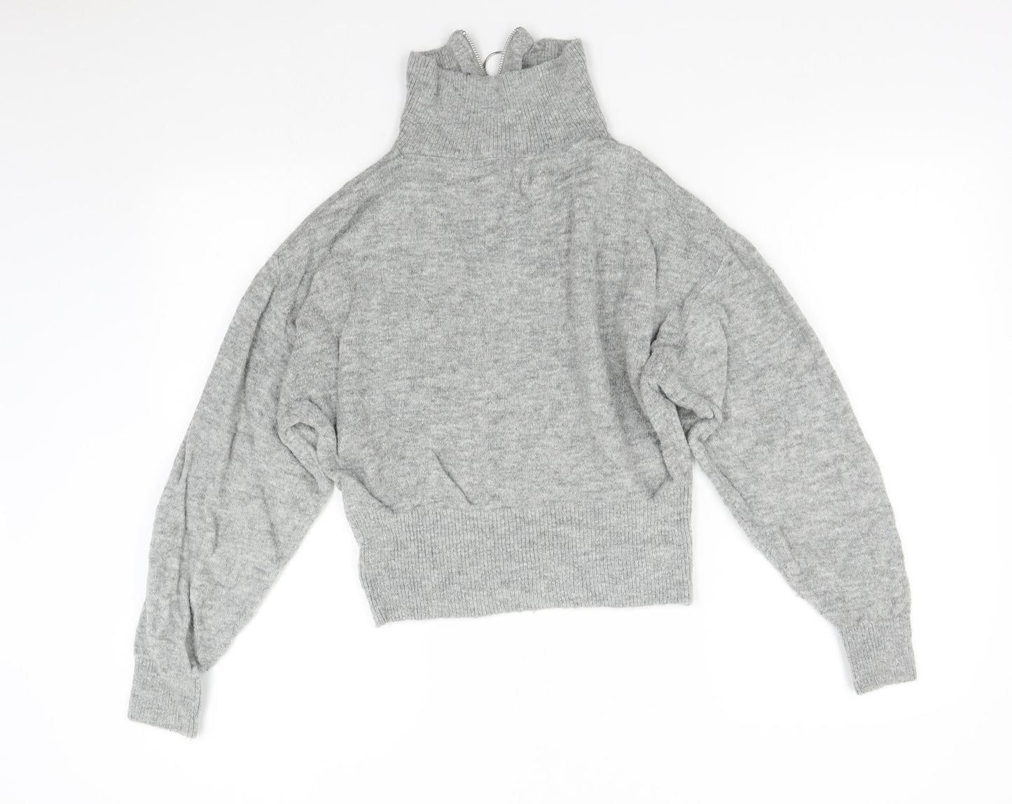 H&M Girls Grey  Knit Pullover Jumper Size XS