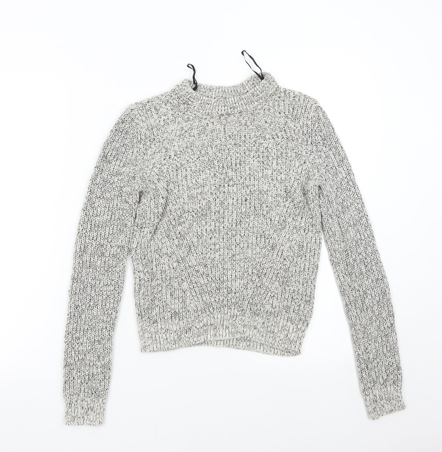 H&M Womens Grey  Knit Pullover Jumper Size XS