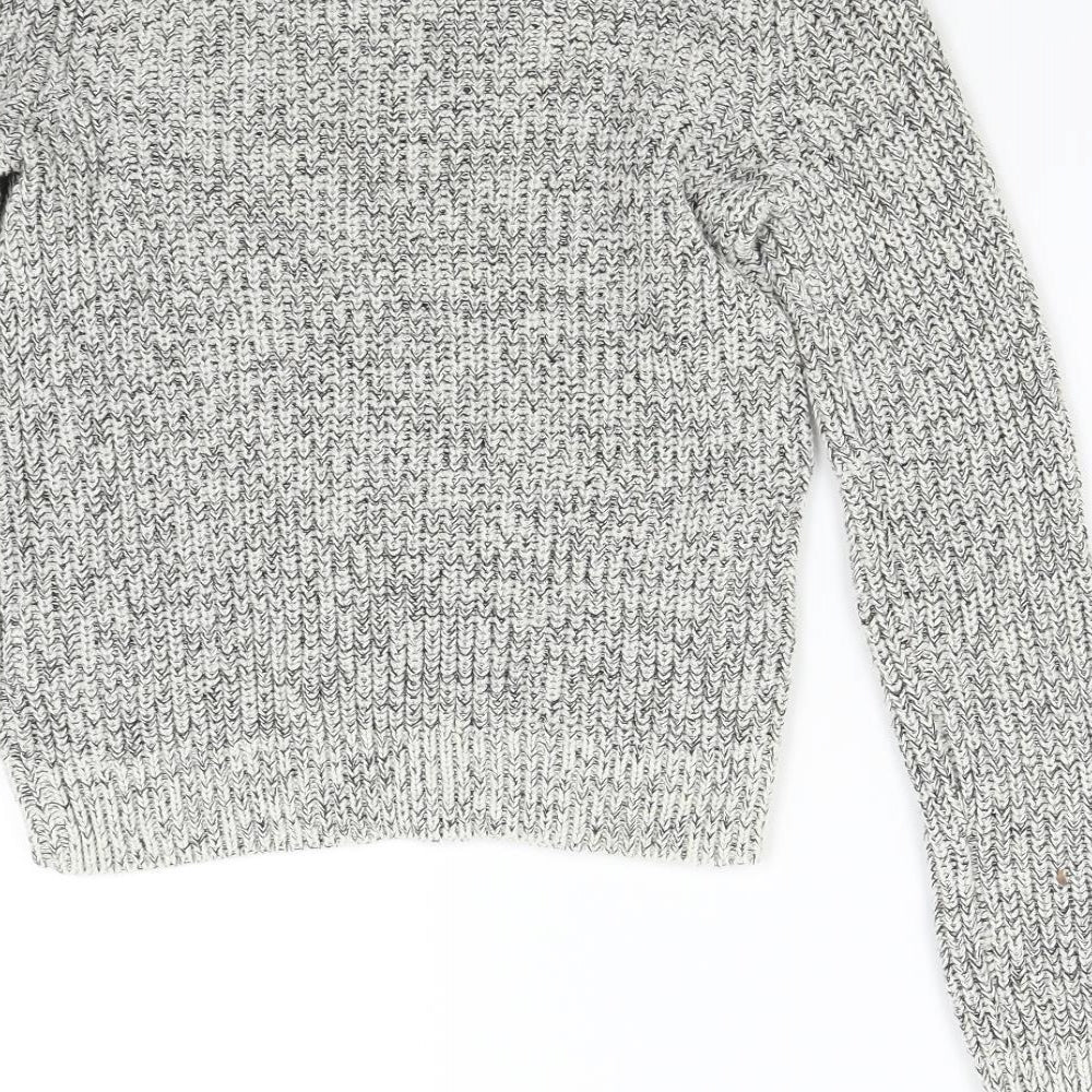 H&M Womens Grey  Knit Pullover Jumper Size XS
