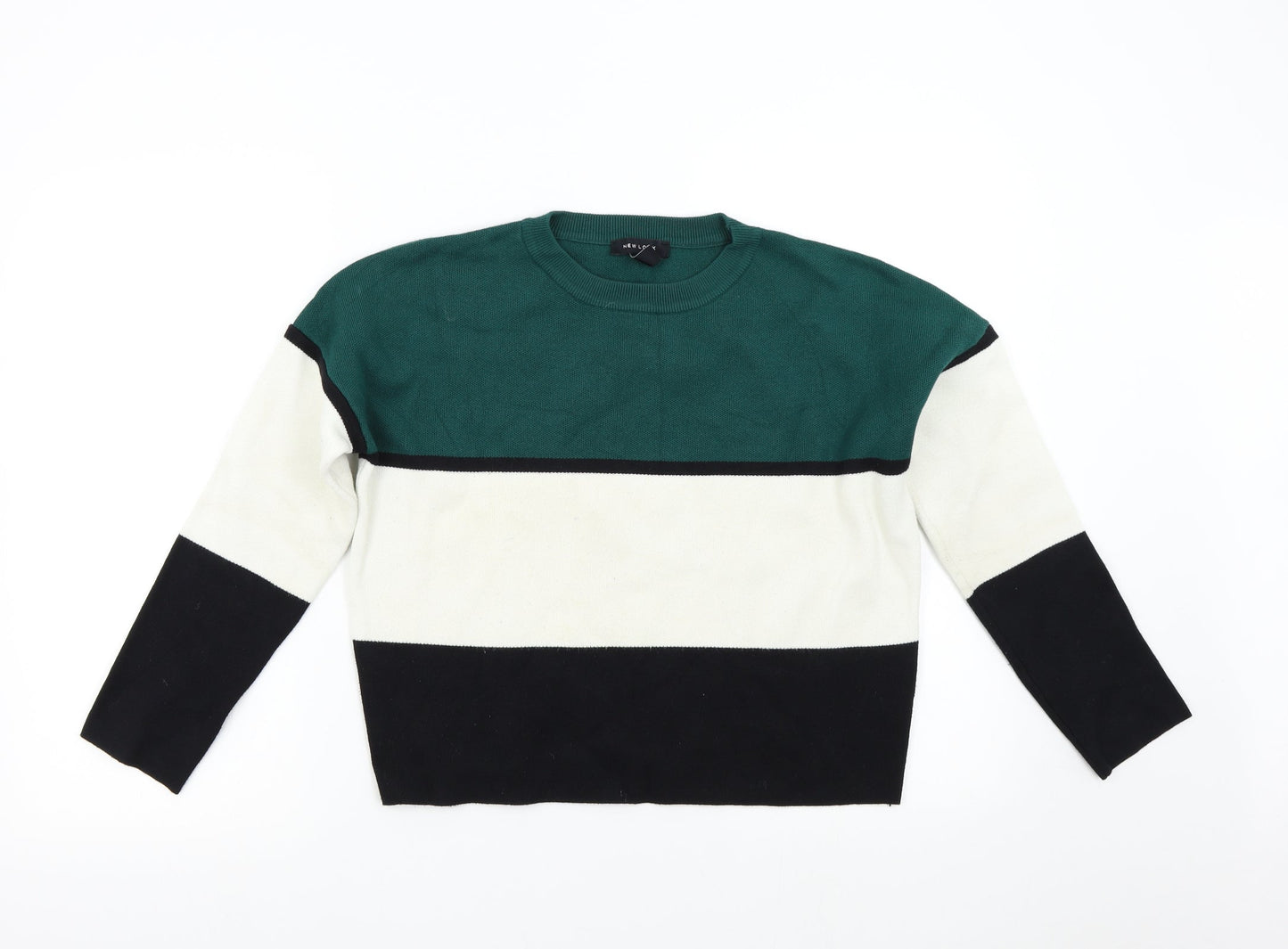 New Look Womens Multicoloured Striped Knit Pullover Jumper Size S