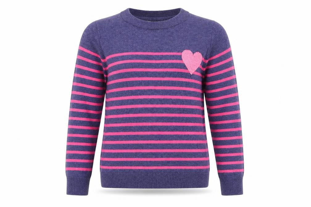 Gap Girls Multicoloured Striped Knit Pullover Jumper Size L  - Heart