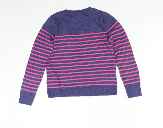 Gap Girls Multicoloured Striped Knit Pullover Jumper Size L  - Heart