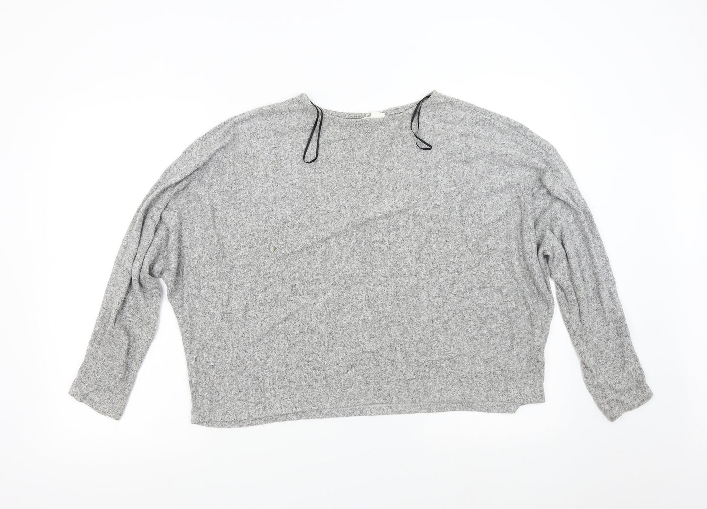 H&M Womens Grey  Knit Pullover Jumper Size M