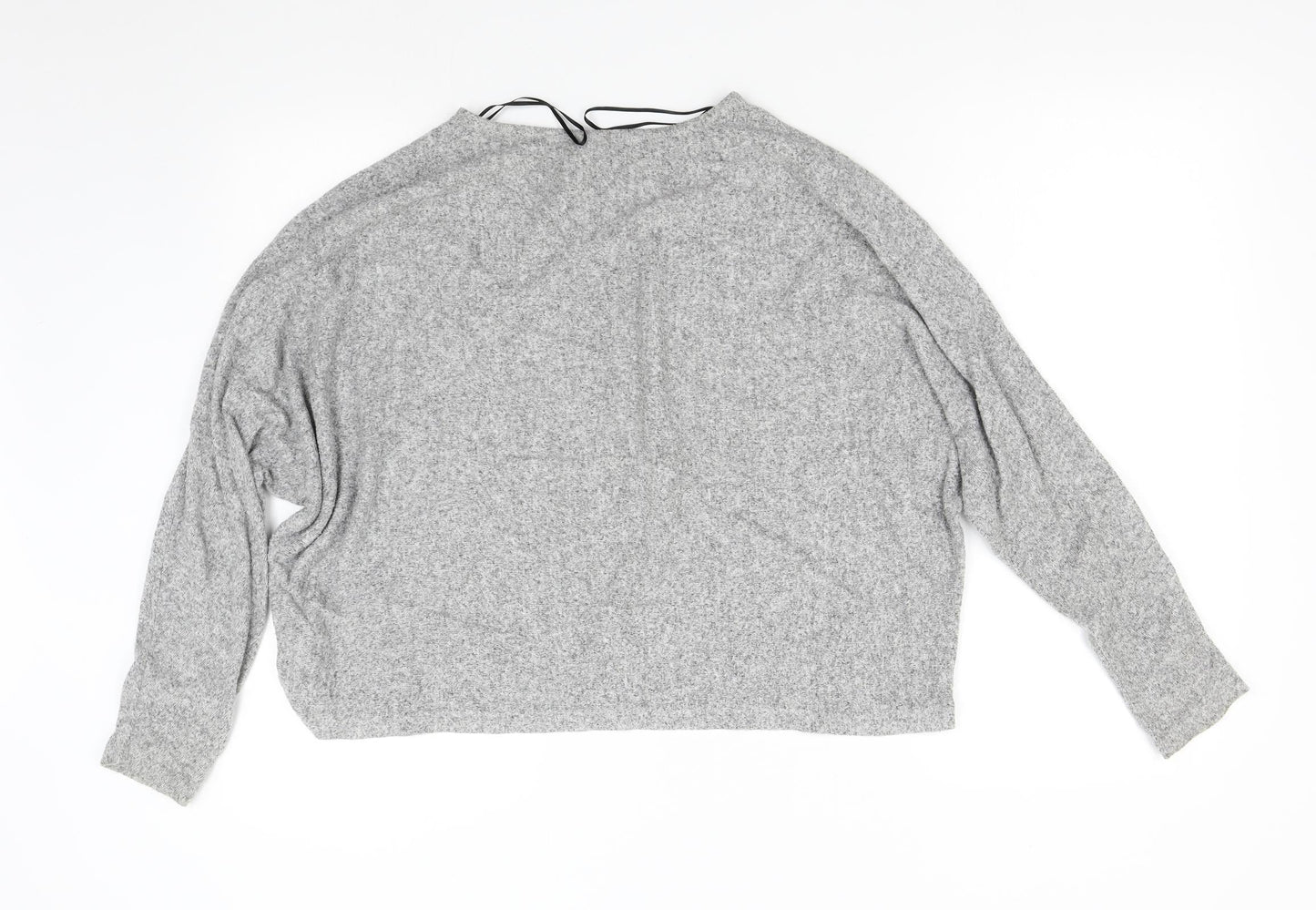 H&M Womens Grey  Knit Pullover Jumper Size M