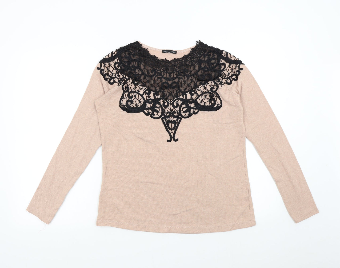 Zara Womens Pink  Knit Pullover Jumper Size 8