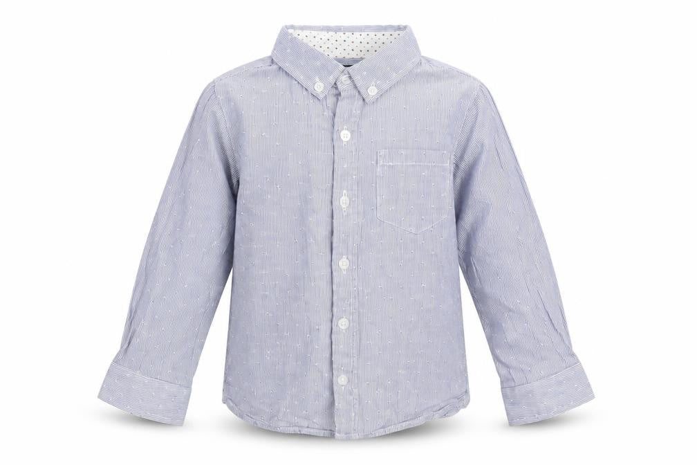 Mothercare Boys Blue Striped  Basic Button-Up Size 2-3 Years