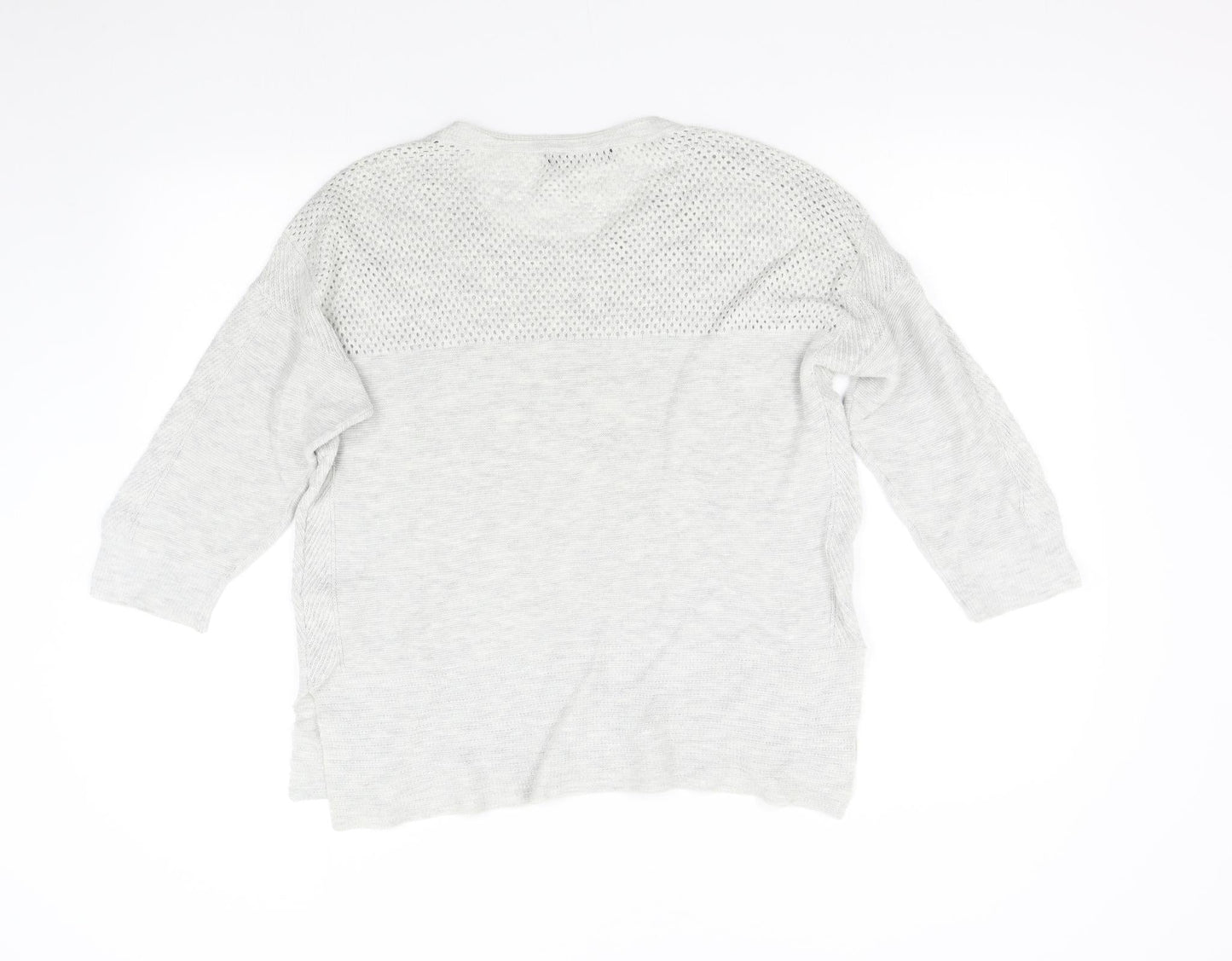 M&S Womens Grey  Knit Pullover Jumper Size 16